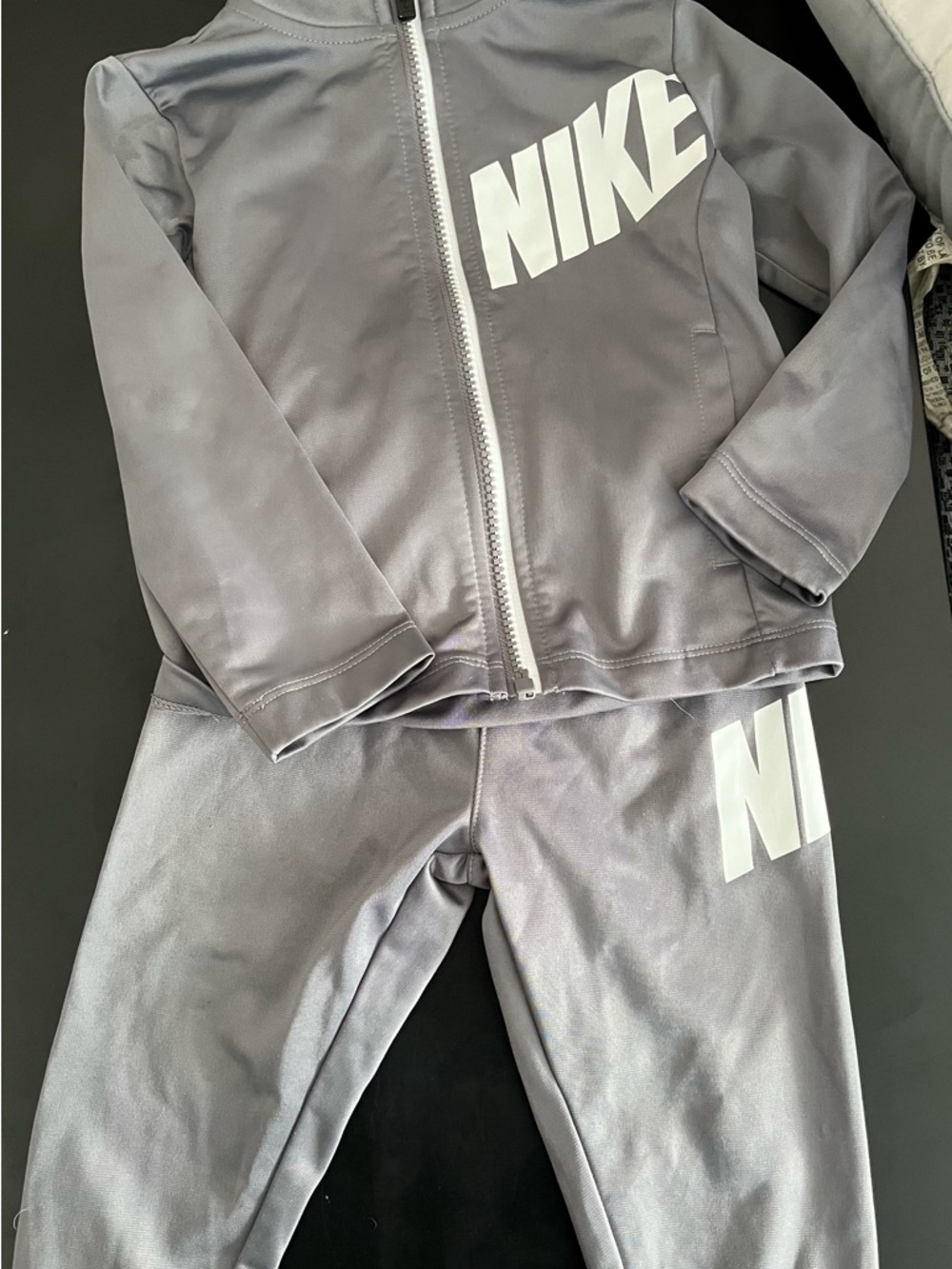 Nike Grey Youth Zip-Up Track Jacket & Pants